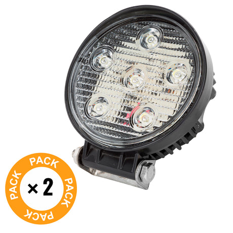 Pack 2 Focos LED 18W 990Lm 6000ºK 9-33VDC IP68 Automóviles/Náutica 30.000H [KD-WL-232-18W-CW-PK2-AP]