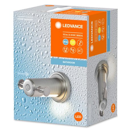 Gancho LED LEDVANCE 0,18W 10Lm 3000K 100 ° Sensor IP44