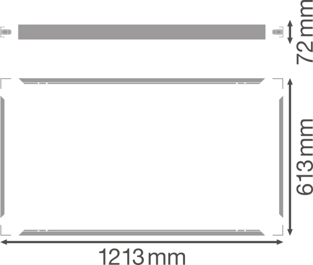 Accesorio Panel LED Ledvance Panel 1200x600 Kit Montaje Superficie VAL