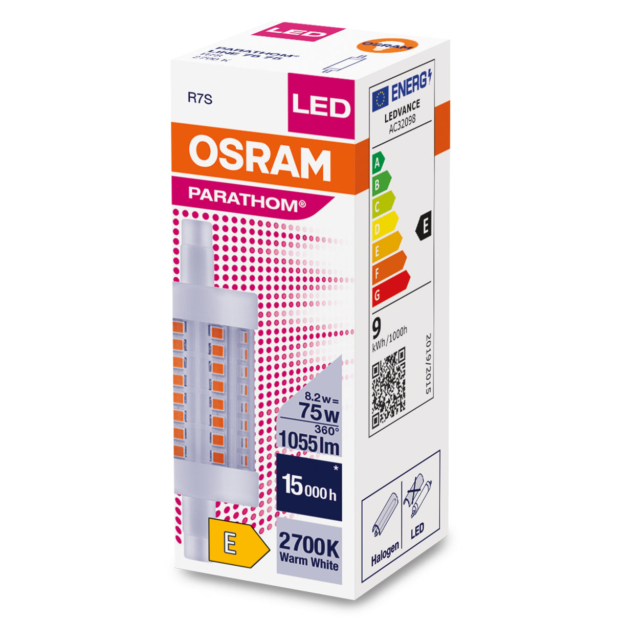 Ledvance/Osram Bombilla LED "Special" R7s 8,2W 1055Lm 2700K 330º IP20