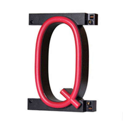 Letra LED Neon "Q"  Ancho 100mm Alto 161mm Fondo 38mm