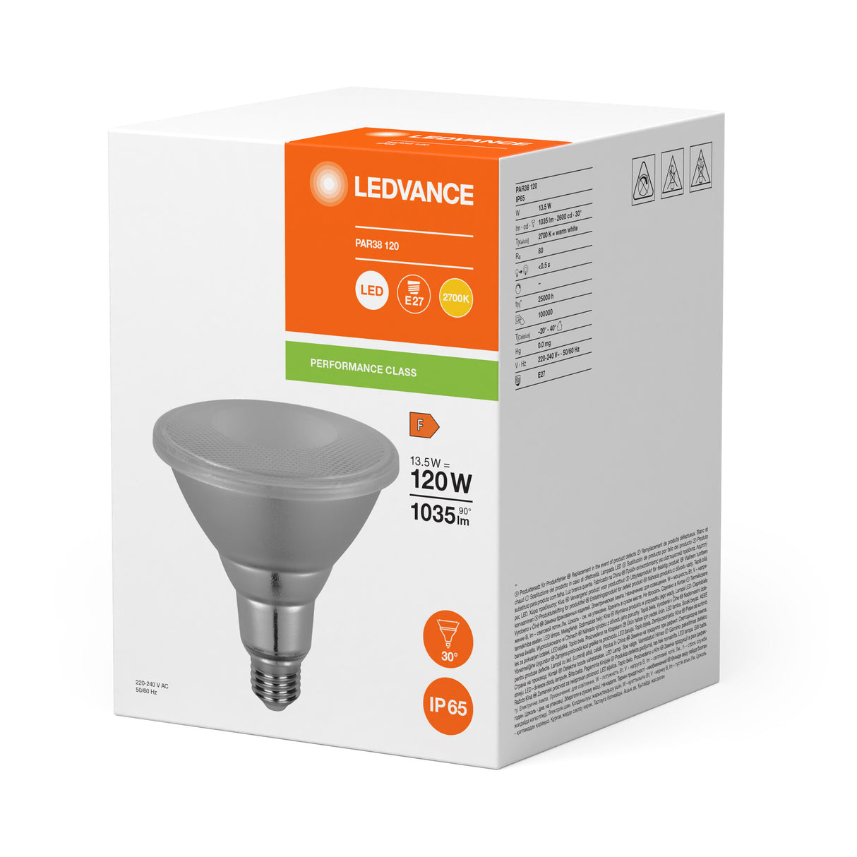 Ledvance/Osram Bombilla LED Spot E27 13,5W 1035Lm 2700K 30º IP65