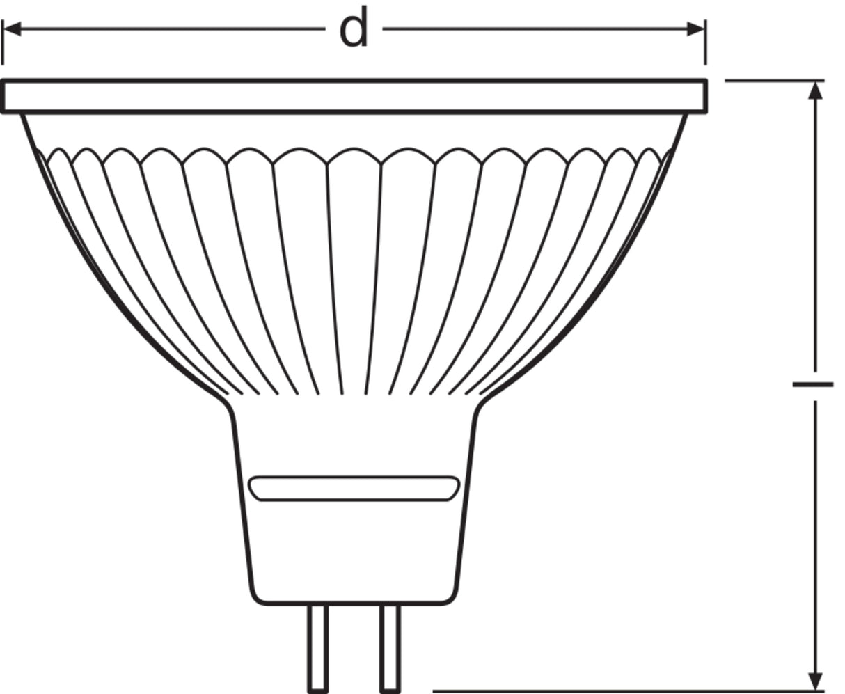 Ledvance/Osram Bombilla LED Spot GU5,3 7,8W 500Lm 3000K 36º IP20 Regulable