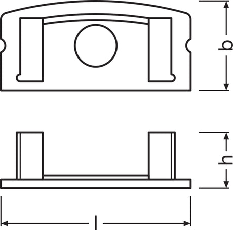 Ledvance Tapón Final Perfíl Plano Tiras LED -PF04/EC/H Pack 2