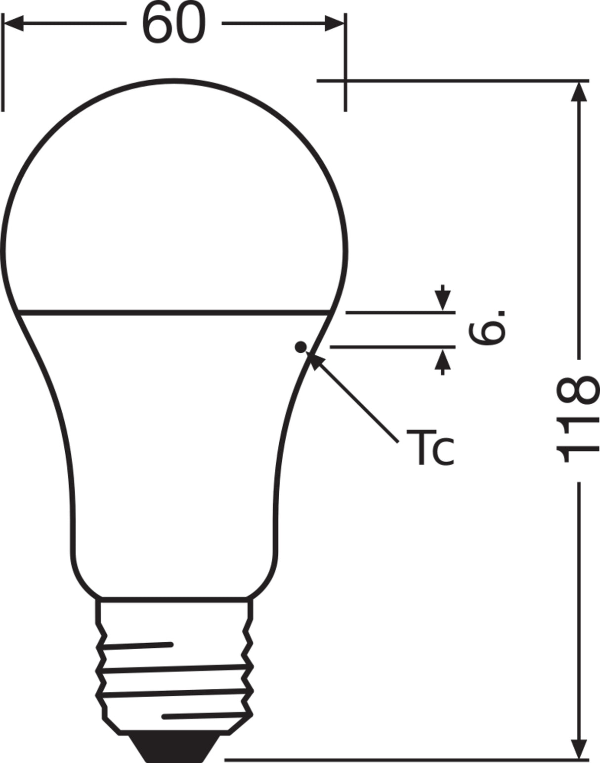 Ledvance/Osram Bombilla LED "Classic" E27 10W 1055Lm 6500K 200º IP20