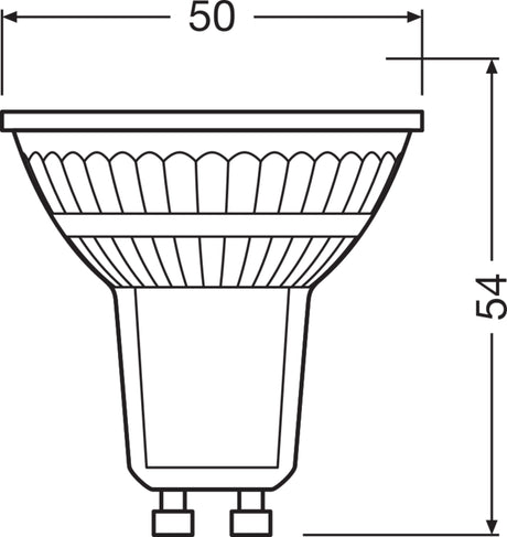 Ledvance/Osram Bombilla LED Spot GU10 4,5W 350Lm 1800…2700K 36º IP20 Regulable