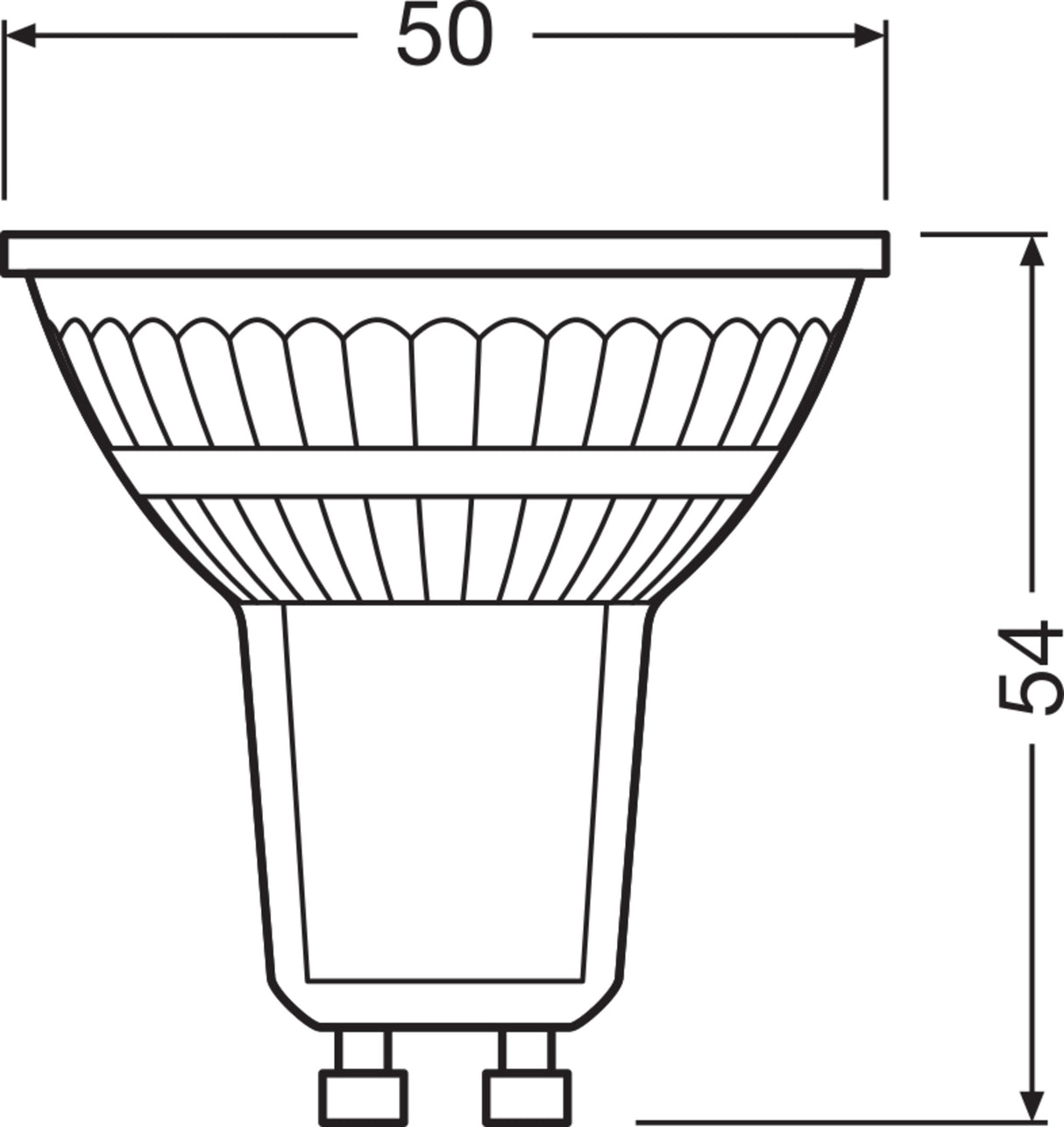 Ledvance/Osram Bombilla LED Spot GU10 6W 575Lm 4000K 120º IP20 Regulable