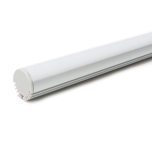 Perfíl de Aluminio para  Tiras de LEDS - Barra Armario - Difusor Opal -Tira de 2 Metros