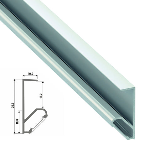 Perfíl Aluminio Tipo Q18 2,02M