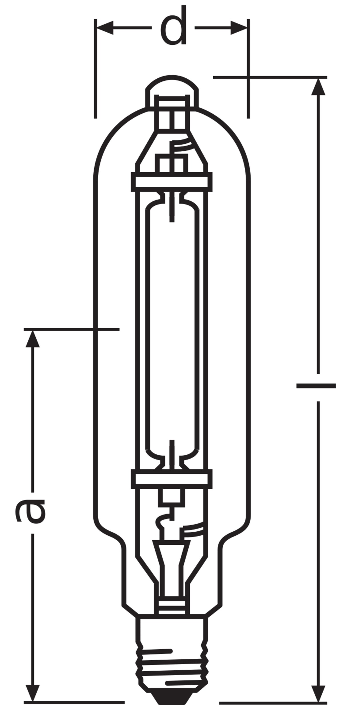 Ledvance/Osram HM Quemador Cuarzo E40 2000W 180000Lm 7450K