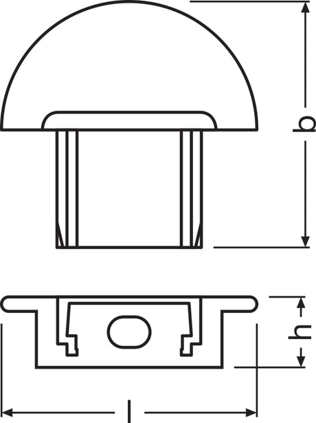 Ledvance Tapón Final Perfíl Plano Tiras LED -PF01/EC/H Pack 2