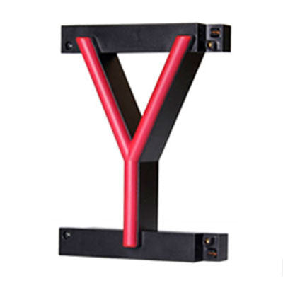 Letra LED Neon "Y"  Ancho 105mm Alto 161mm Fondo 38mm