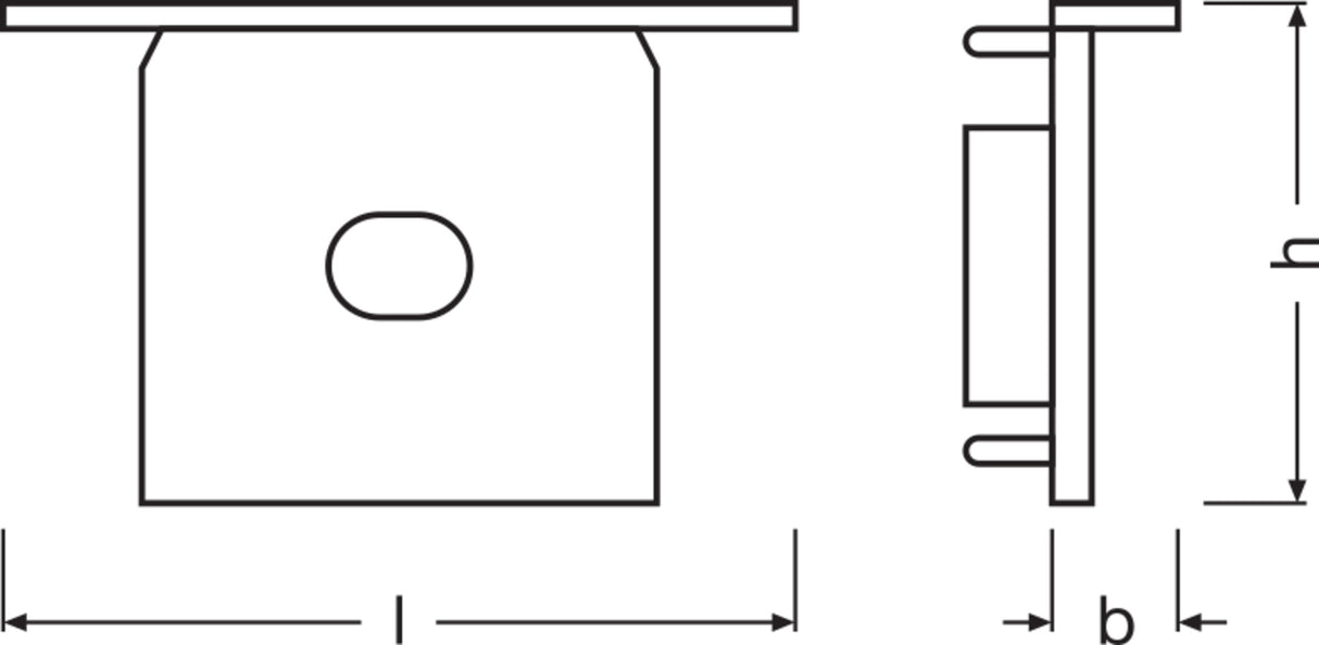 Ledvance Tapón Final Perfíl Ancho Tiras LED -PW02/EC/H Pack 2