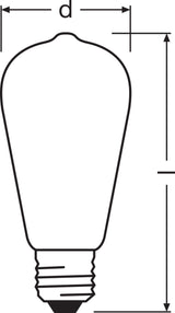 Ledvance/Osram Bombilla LED "Classic" E27 6,5W 730Lm 2700K 300º IP20