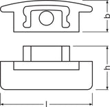 Ledvance Tapón Final Perfíl Plano Tiras LED -PF03/EC/H Pack 2