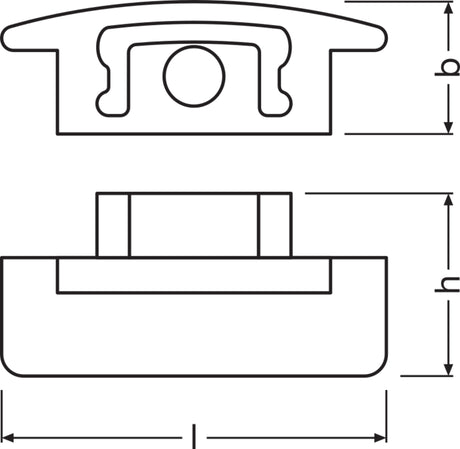 Ledvance Tapón Final Perfíl Plano Tiras LED -PF03/EC/H Pack 2