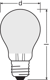 Ledvance/Osram Bombilla LED "Classic" E27 2,6W 481Lm 2700K 300º IP20 Regulable