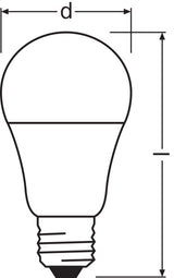 Ledvance/Osram Bombilla LED "Classic" E27 9,4W 806Lm 2700K 180º IP20