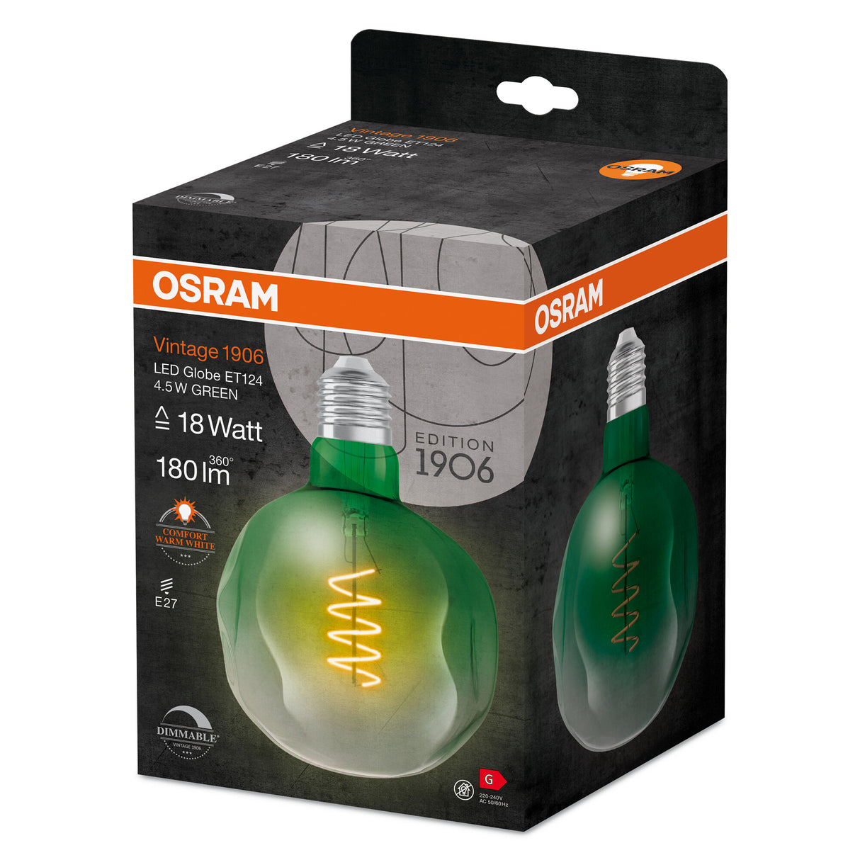 Ledvance/Osram Bombilla LED "Classic" E27 4,5W 180Lm 1600K 360º IP20 Regulable