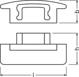 Ledvance Tapón Final Perfíl Plano Tiras LED -PF03/EC Pack 2