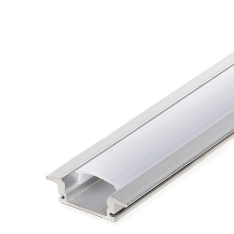 Perfíl de Aluminio para LEDS - Difusor Opal -Tira de 2 Metros