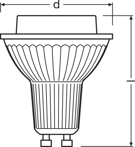 Ledvance/Osram Bombilla LED Spot GU10 9,5W 575Lm 3000K 36º IP20 Regulable