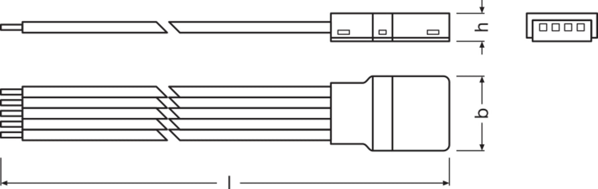 Ledvance Conectores Tiras LED RGBW -CP/P5/500/P Pack 2