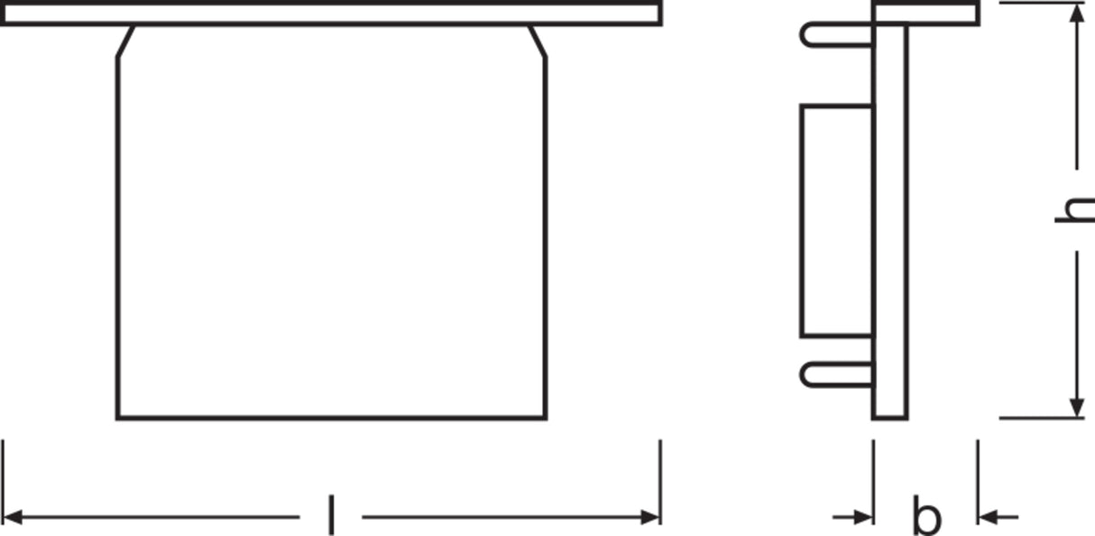 Ledvance Tapón Final Perfíl Ancho Tiras LED -PW02/EC Pack 2