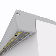 Perfíl Aluminio para Tira LED Iluminación Escaleras - Difusor Opal x 1M