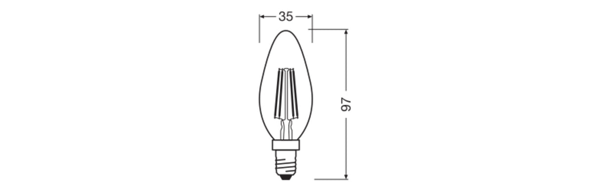 Ledvance/Osram Bombilla LED "Classic" E14 4W 470Lm 2200…2700K 300º IP20 Regulable