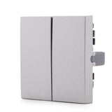 Tecla Partida PANASONIC NOVELLA para Interruptor/Conmutador Doble,  Color Plata (compatible Mecanismo KARRE)