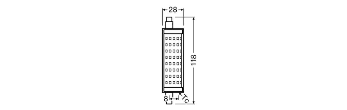 Ledvance/Osram Bombilla LED "Special" R7s 15W 2000Lm 2700K 300º IP20