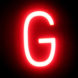 Letra LED Neon "G"  Ancho 100mm Alto 161mm Fondo 38mm