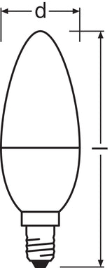 Ledvance/Osram Bombilla LED "Classic" E14 4,9W 470Lm 2700K 280º IP20 Regulable