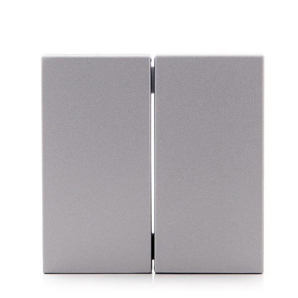 Tecla Partida PANASONIC NOVELLA para Interruptor/Conmutador Doble,  Color Plata (compatible Mecanismo KARRE)