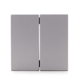 Tecla Partida PANASONIC NOVELLA para Interruptor/Conmutador Doble,  Color Plata (compatible Mecanismo KARRE)