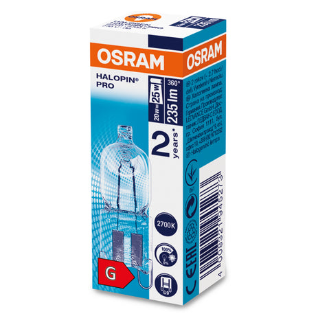 Ledvance/Osram Halógena Directas a Red G9 20W 235Lm 2700K   Regulable