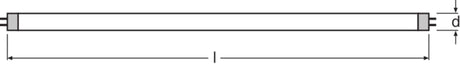 Ledvance/Osram Tubo Fluorescente Tradicional T5 G5 8W 330Lm 6500K   Regulable