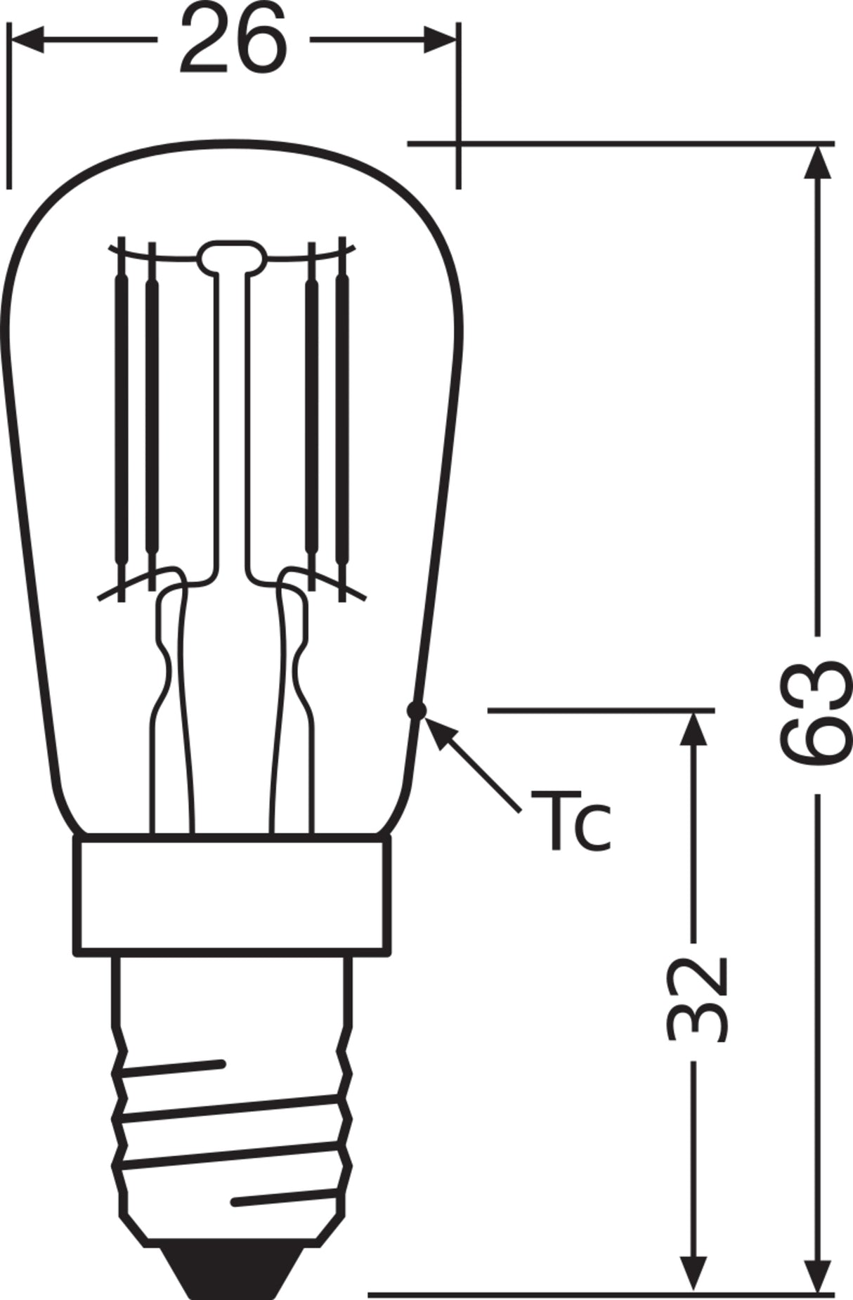 Ledvance/Osram Bombilla LED "Special" E14 2,8W 250Lm 6500K 300º IP20