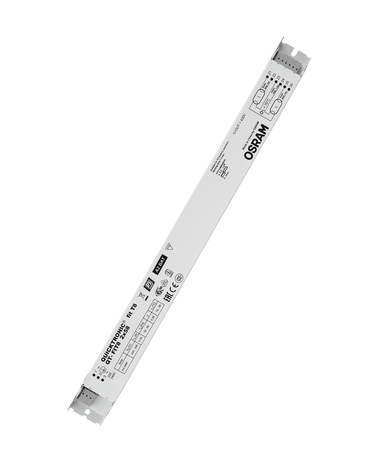 Ledvance/Osram QuickTronic QT FIT 8 QT-FIT8 2X58/220-240