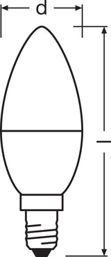 Ledvance/Osram Bombilla LED "Classic" E14 2,8W 245Lm 2700K 200º IP20