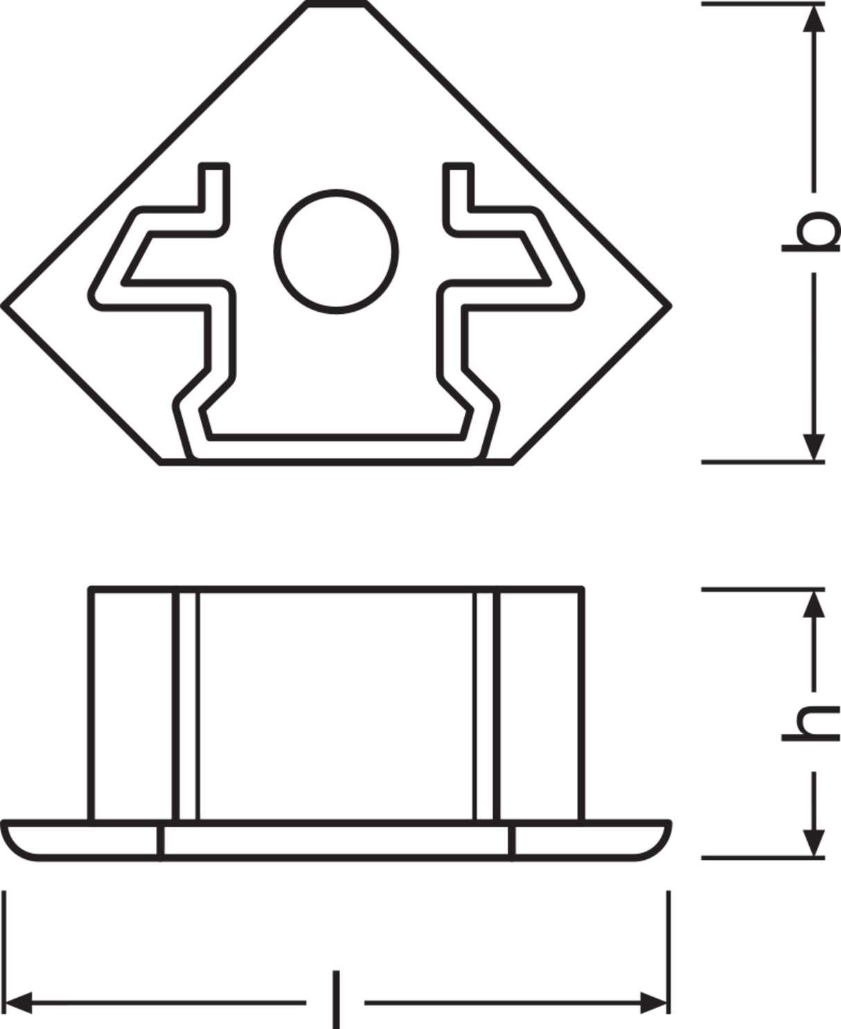 Ledvance Tapón Final Perfíl Medio Tiras LED -PM03/EC/H Pack 2