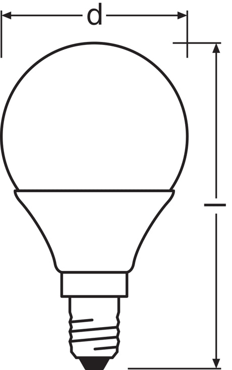 Ledvance/Osram Bombilla LED "Classic" E14 4,9W 470Lm 2700K 200º IP20 Regulable