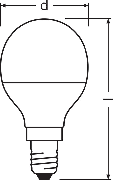 Ledvance/Osram Bombilla LED "Classic" E14 4,9W 470Lm 2700K 180º IP20