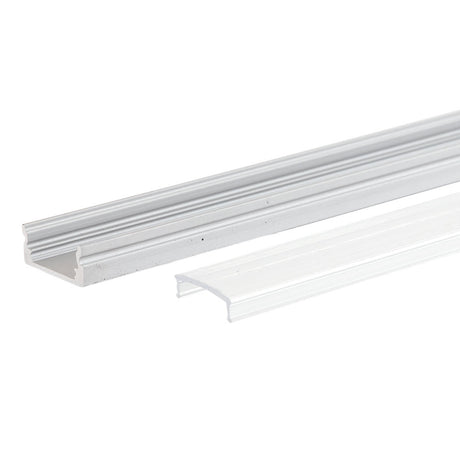 Perfíl Aluminio para Tira LED Difusor Transparente LLE-A1707-T x 2M