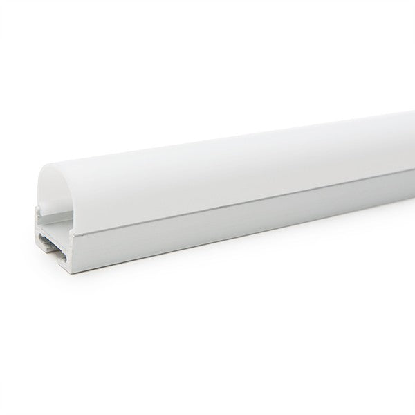 Perfil de Aluminio Curvado para Techo o Colgante para Tira de LEDs - Difusor Opal - Tira de 2 Metros