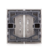 Tecla Partida PANASONIC NOVELLA para Interruptor/Conmutador Doble,  Color Plata (compatible Mecanismo KARRE)