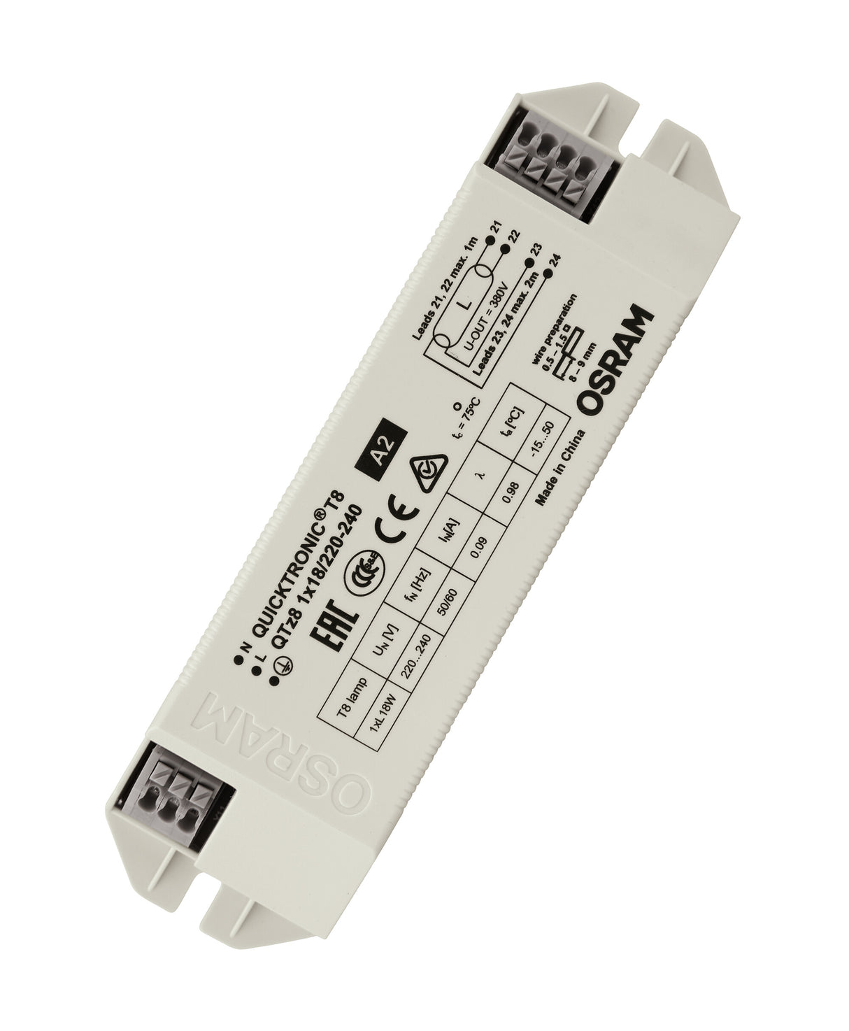 Ledvance/Osram QuickTronic QTP Z9 QTZ8 1X18/220-240