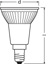 Ledvance/Osram Bombilla LED Spot E14 4,8W 350Lm 2700K 36º IP20 Regulable