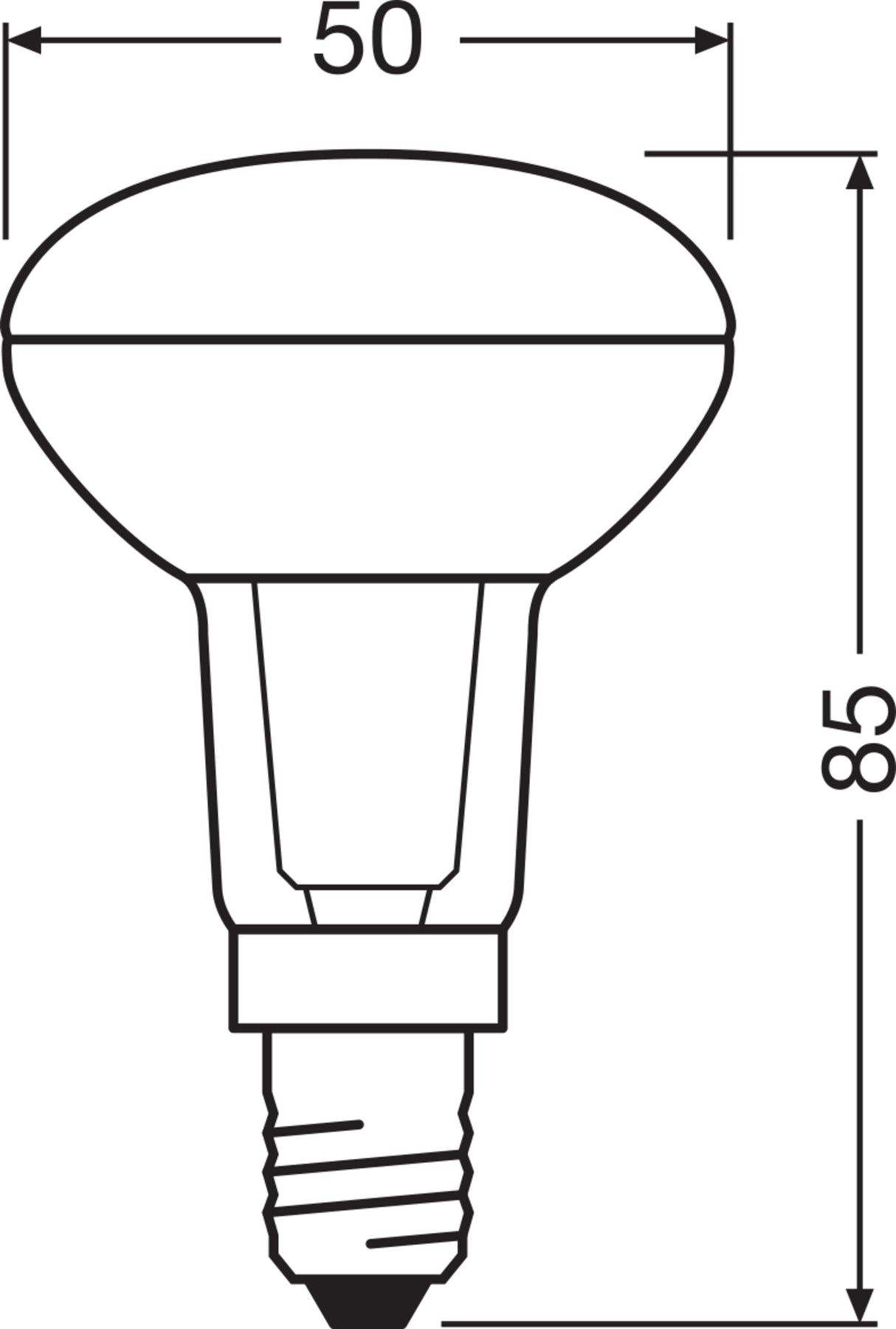 Ledvance/Osram Bombilla LED Spot E14 2,6W 210Lm 2700K 36º IP20